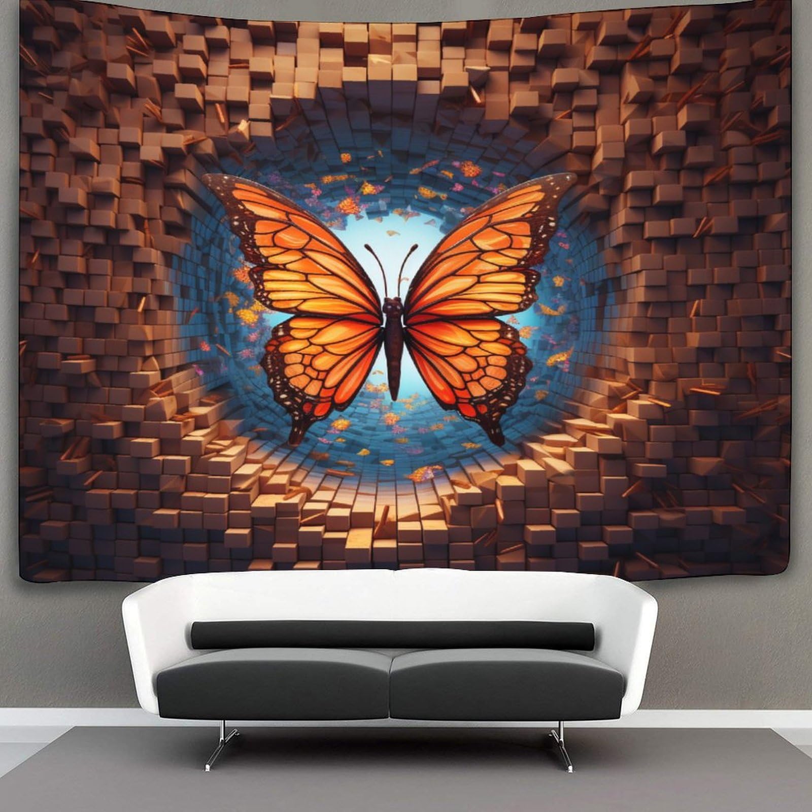 kaiyun Butterfly Tapestry, Art Wall Hanging Decoration for Living Room Bedroom & Dorm 130cmx150cm