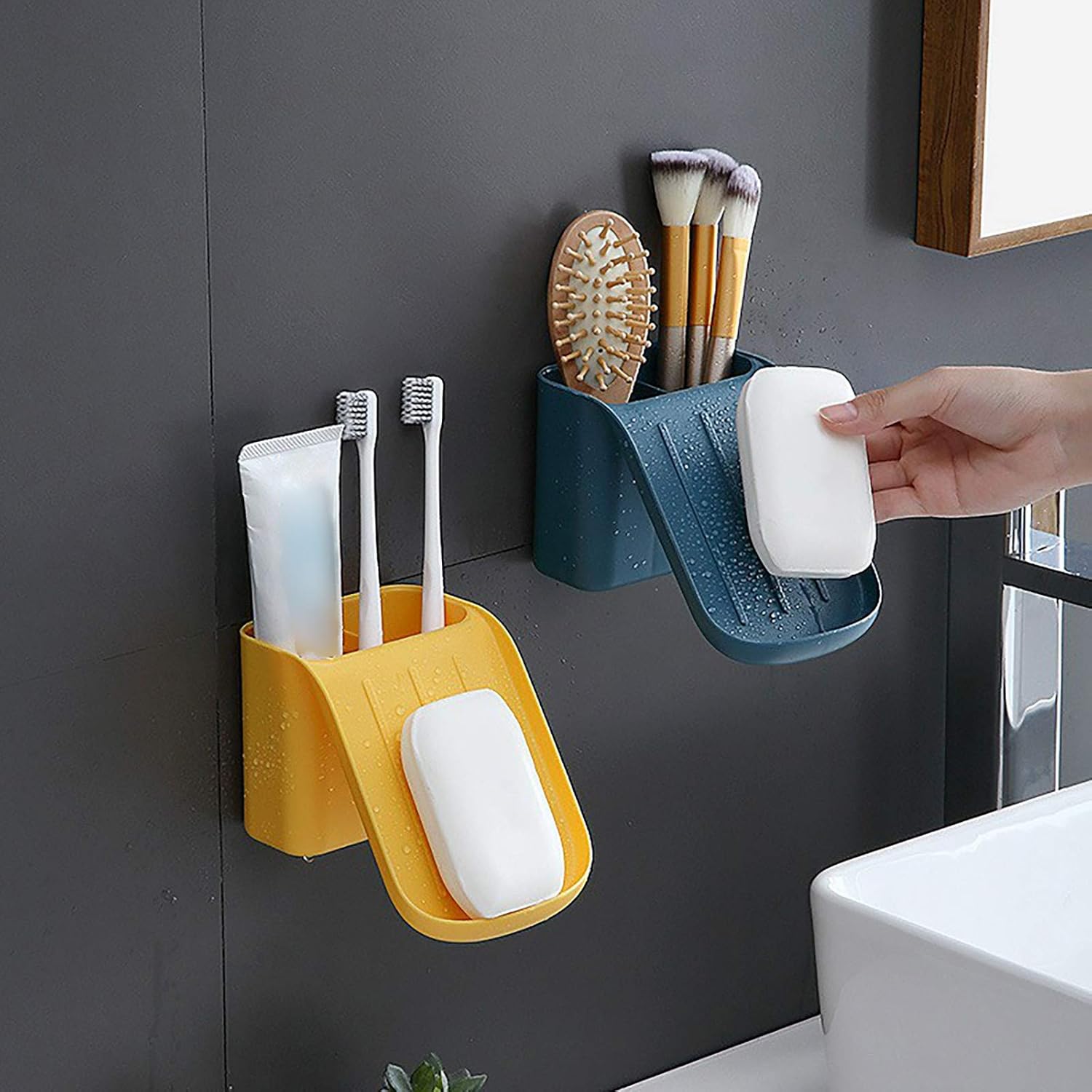 Amazon.co.jp Chilbrisad 石鹸置き ソープディッシュ スポンジ置き 吸盤ソープホルダー 石鹸ホルダー ソープトレイ