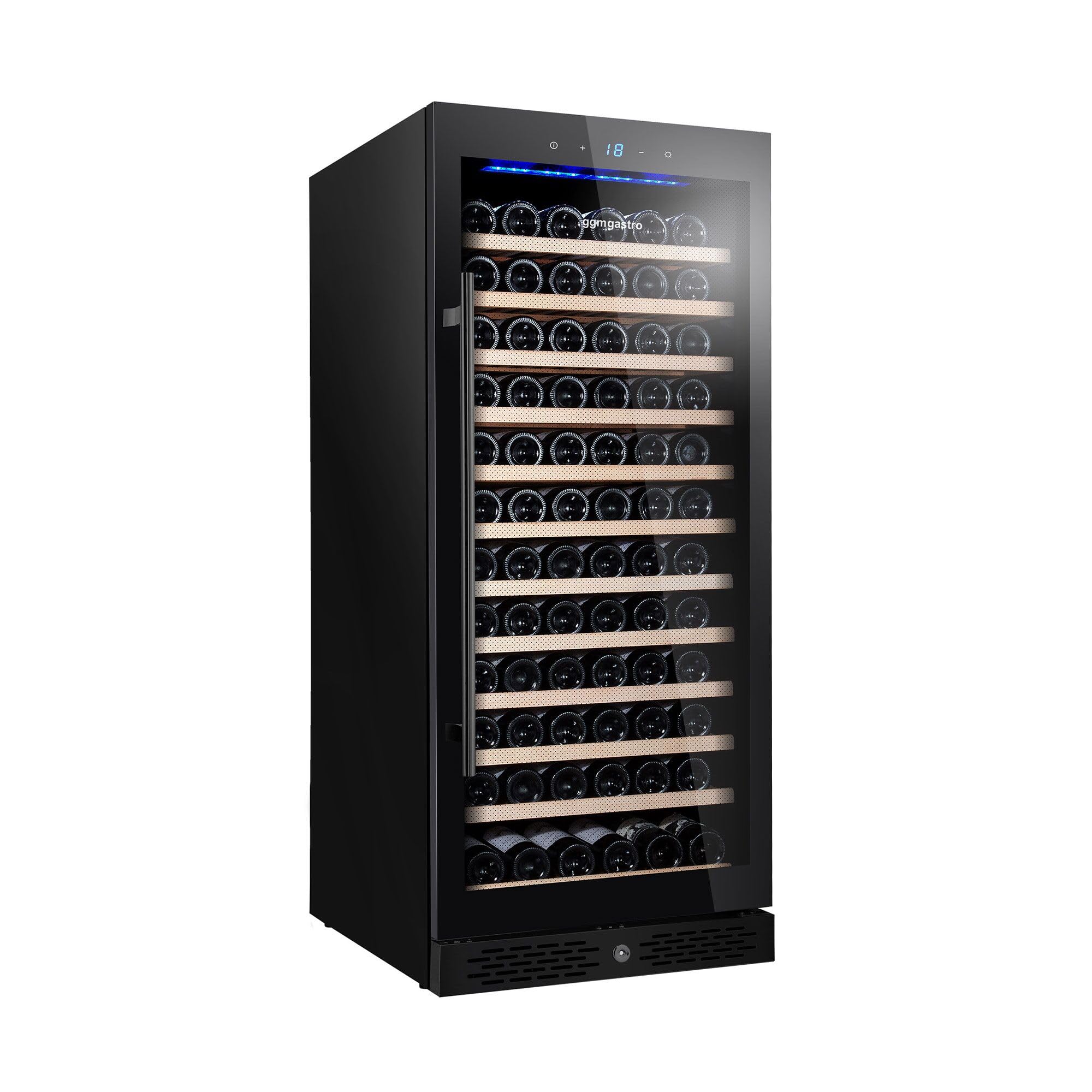 GGM Gastro Weinkühlschrank ECO 322L 127 Flaschen | Präzise Temperatursteuerung, abschließbare Tür, stimmungsvolle LED-Beleuchtung, ideal für die professionelle Weinlagerung