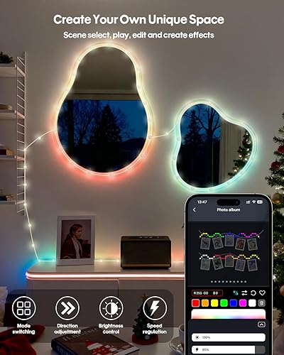 Miniatura 3 de Color Changing Globe String Lights, 33ft Smart Fairy String Lights with APP Control, Mini Ball LED Twinkle Lights Hanging for Indoor Outdoor Bedroom