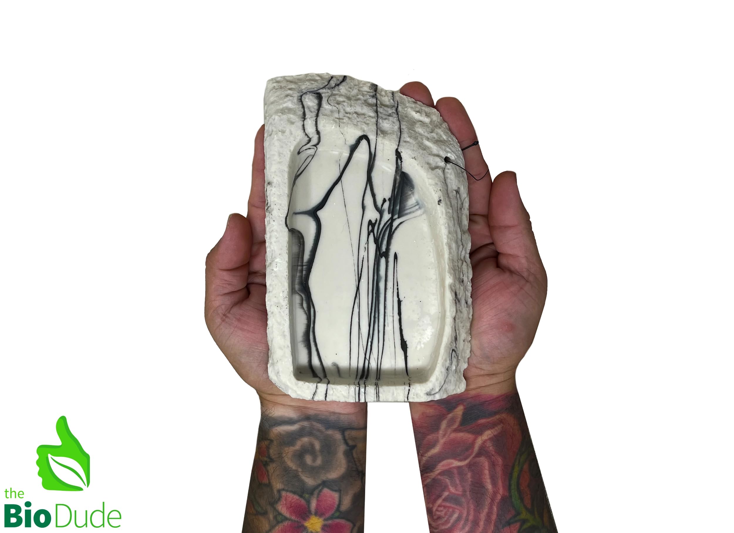 The Bio Dude Medium Rock Water Bowl - Looks Natural and Easy to Clean! Great for Small Snakes, Lizards, Frogs and Tarantulas