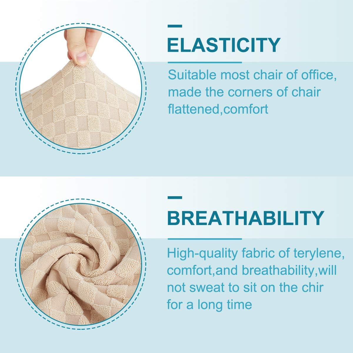 Cheapest 🛒 CAVEEN Office Chair Cover Computer Chair Universal Boss Chair Cover Modern Simplism Style High Back Large Size (Chair not Included) (Beige, Jacquard Fabric)
