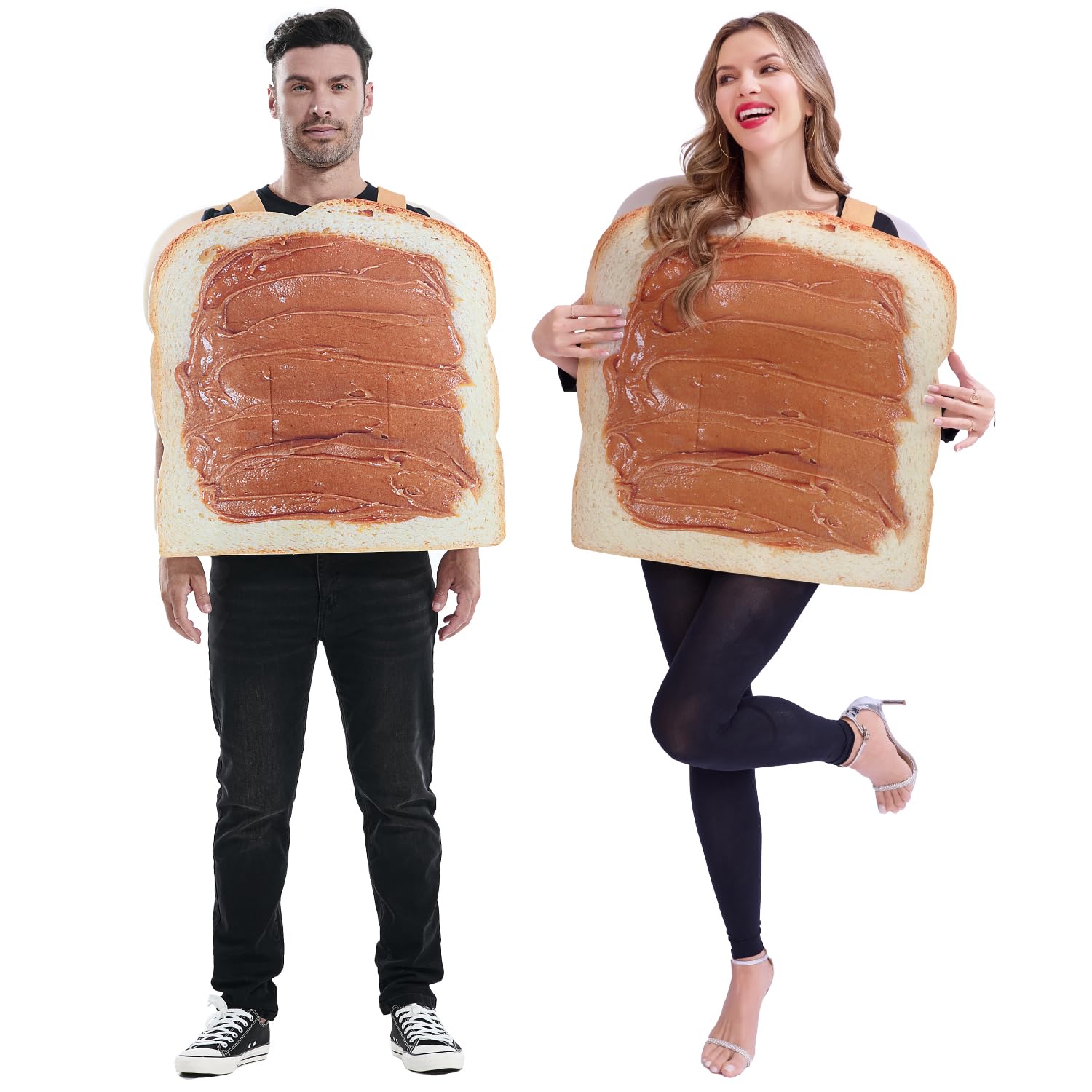 Adult Peanut Butter Toast Costume, Halloween Food Novelty Outfit, One Size
