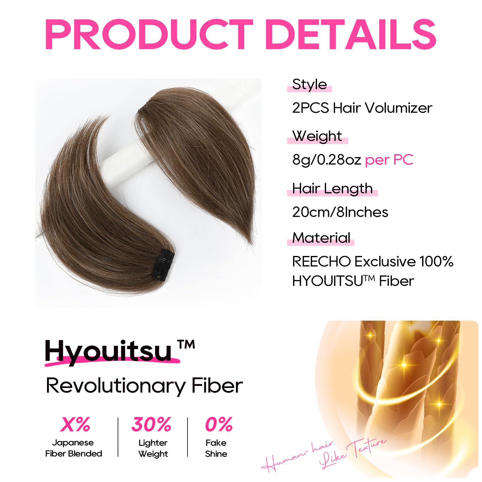 REECHO Clip in Hair Volumizer - Image 2