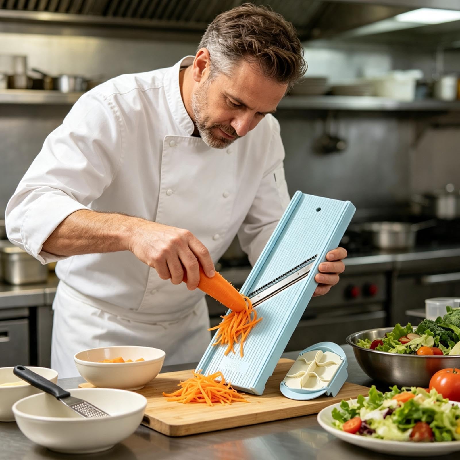 Tagliaverdure da cucina con Protezione per la Mano e Tritatutto Manuale da