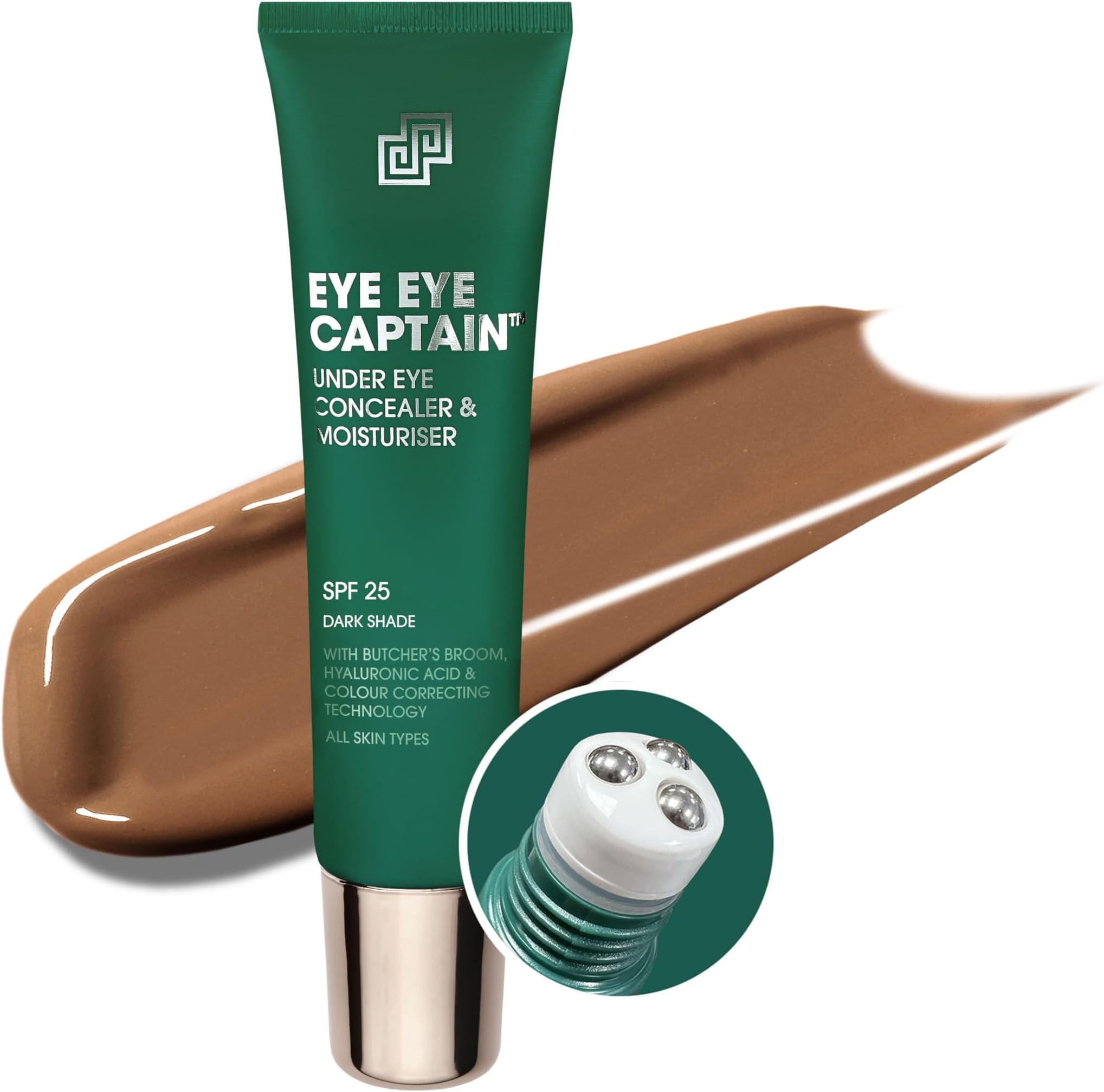 – Shakeup Cosmetics Mens Concealer, Vegan Formula For Men, Naturally Covers Dark Circles, 24hr Moisturisation with SPF, in Dark Shade, 15ml. Aka. EYE EYE CAPTAIN