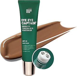 Shakeup Cosmetics Mens Concealer, Vegan Formula For Men, Naturally Covers Dark Circles, 24hr Moisturisation with SPF, in Dark Shade, 15ml. Aka. EYE EYE CAPTAIN