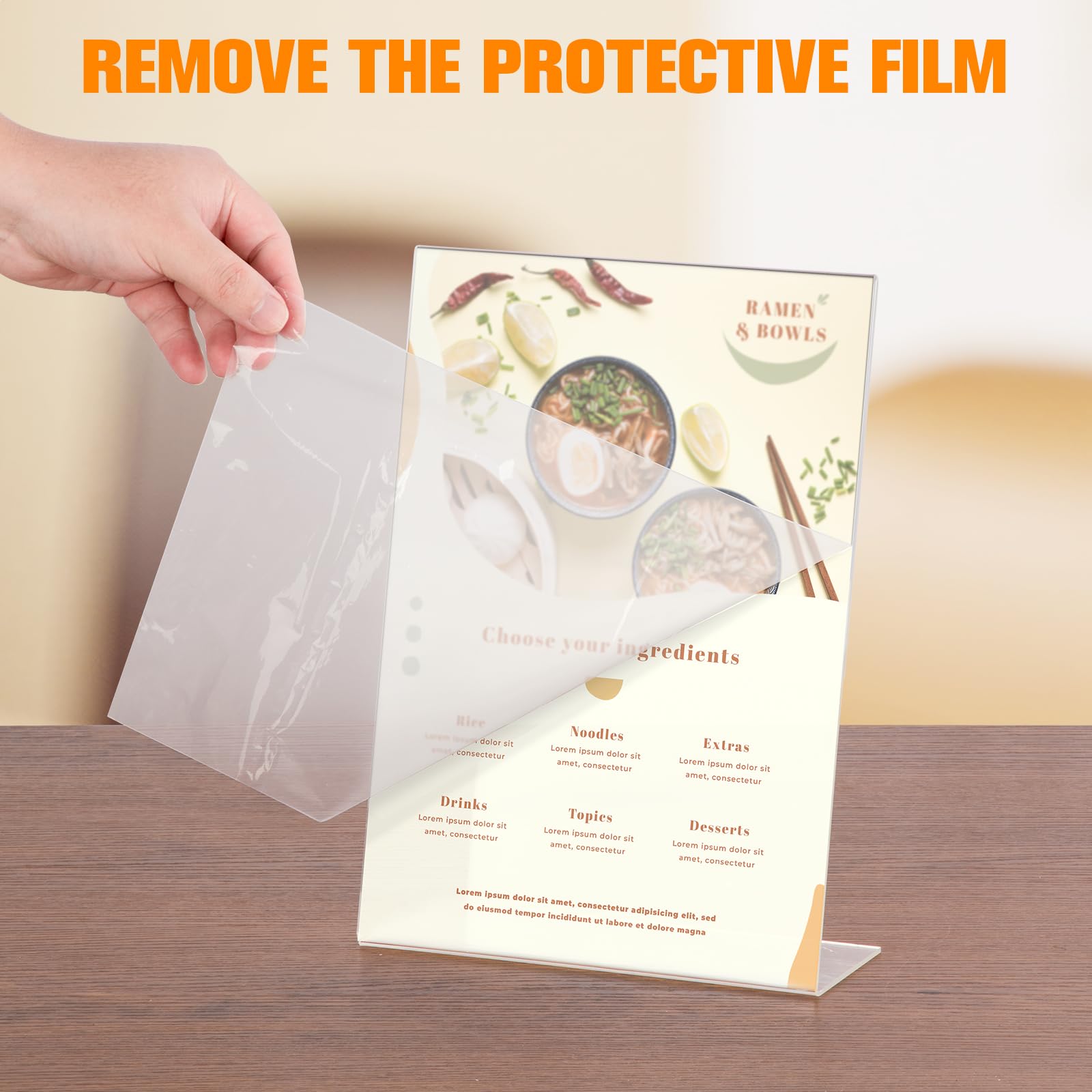 Forhandy 6 Espositori Da Tavolo In Acrilico A4 – Supporto A T Trasparente Double Face Per Menu, Cartellini Prezzi, Brochure E Poster – Base Stabile - 5
