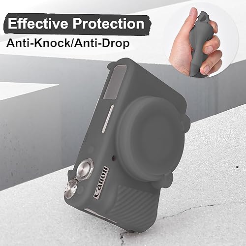 Miniatura 4 de Leayjeen Funda protectora de silicona compatible con cámara Canon SX740 SX730, carcasa protectora de silicona suave, con cubierta desmontable para