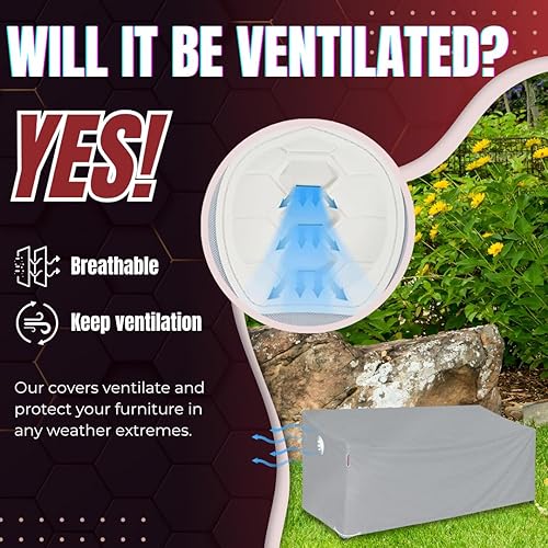 Miniatura 8 de Turtle Life Funda para Sofá de Patio, Cubierta para Loveseat de Exterior Resistente y Duradera, Resistente a Rayos UV y Agua, Anti-Decoloración, con