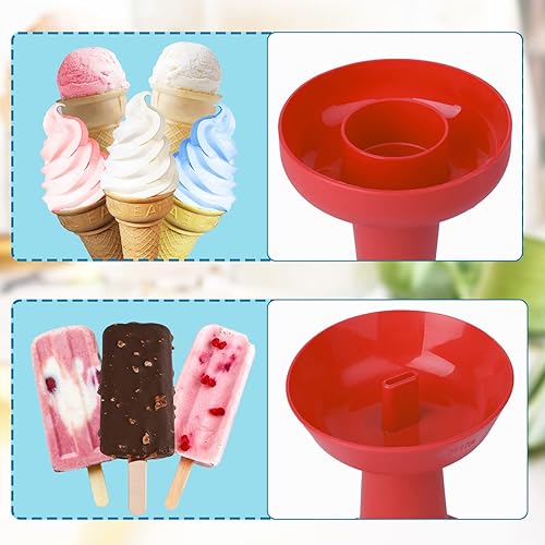 Miniatura 5 de LUTER 2 soportes para paletas sin goteo, reutilizable, antigoteo, para niños, no congela, cono de helado lavable para niñas y niños, color azul,