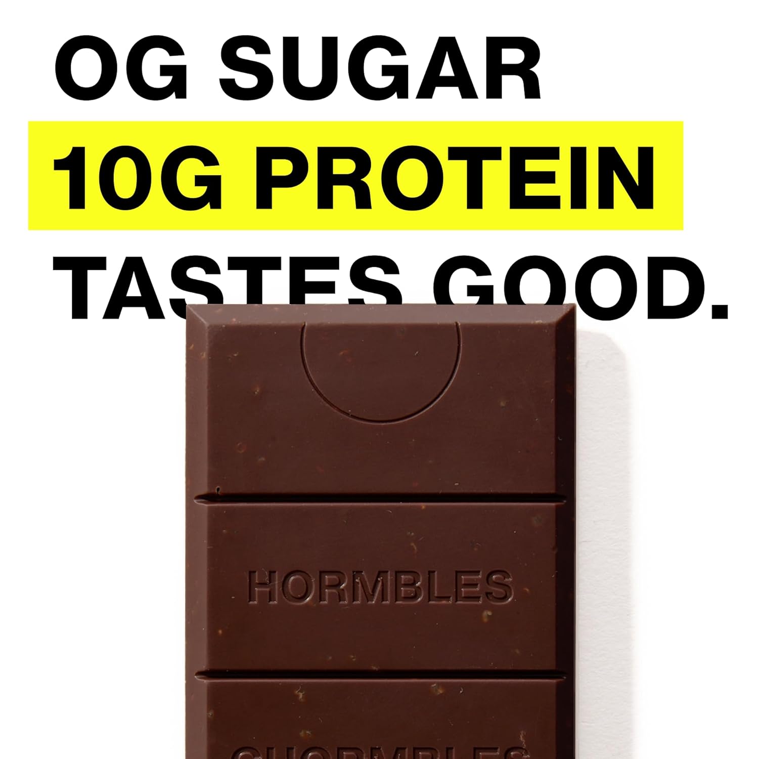 Hormbles Chormbles Protein Candy Bars, Salted Fudge, 10g Protein, 0g Sugar, 140 Calories, Fudge Chocolate Candy With Crunchy Pieces and Salt, Sugar Free Snacks or Dessert, 1.13 Oz, 12 Pack