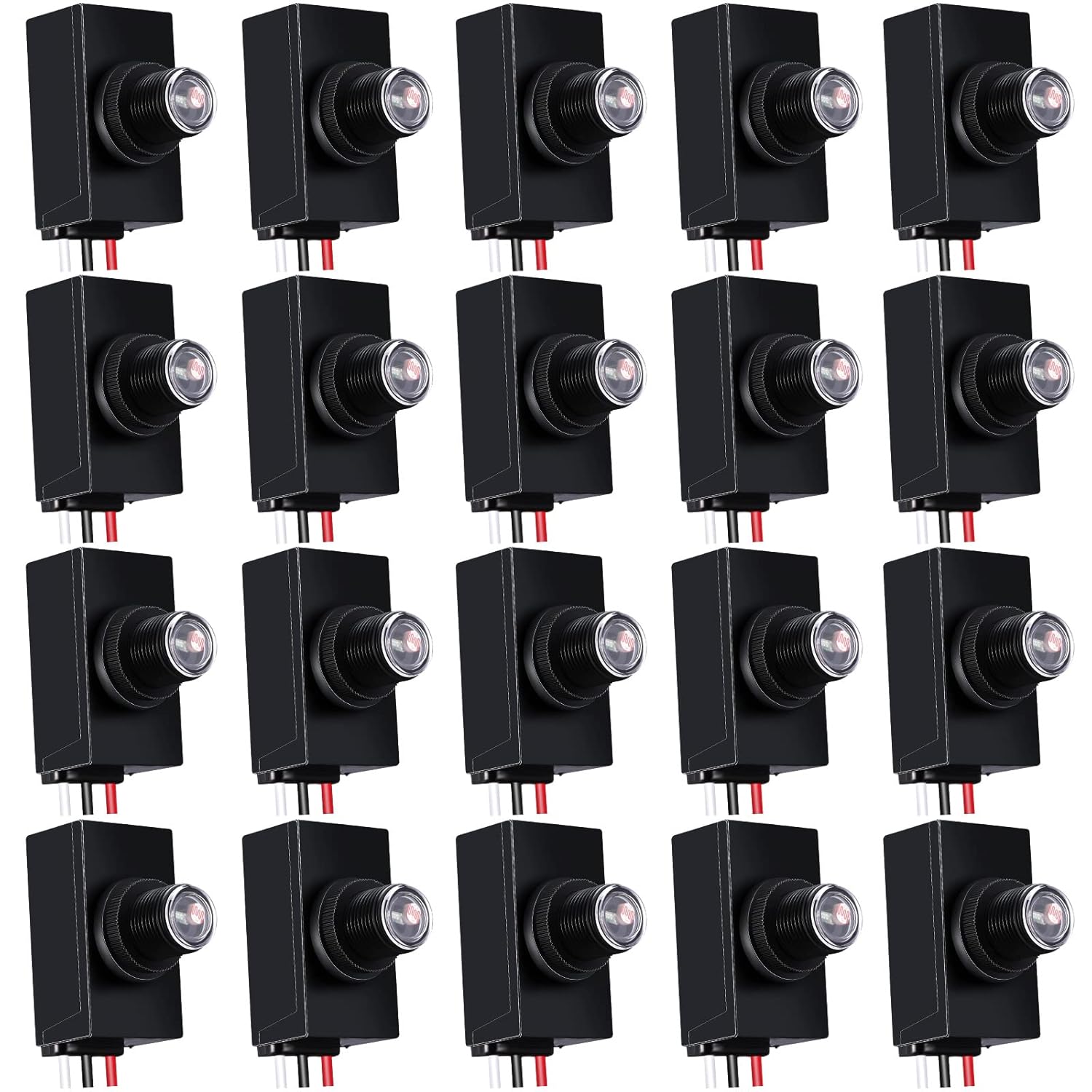 Macarrie 20 Pieces Dusk to Dawn Sensor for Outdoor Lighting 100-277v Photoelectric Switch Bulk Photocell Light Sensor Photocell for Outdoor Lighting for Most Outdoor Lighting Fixtures