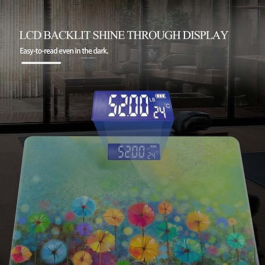 Báscula Corporal Digital OBRVNASE de Vidrio con Pantalla LCD miniatura 3