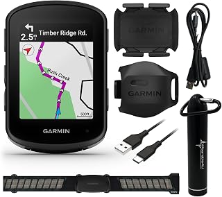 Garmin Edge 540 Bundle with 540, Speed Sensor 2 and Cadence 2, HRM-Dual Monitor Wearable4U E-Bank Bundle, 2.3''x3.4''x0.8''