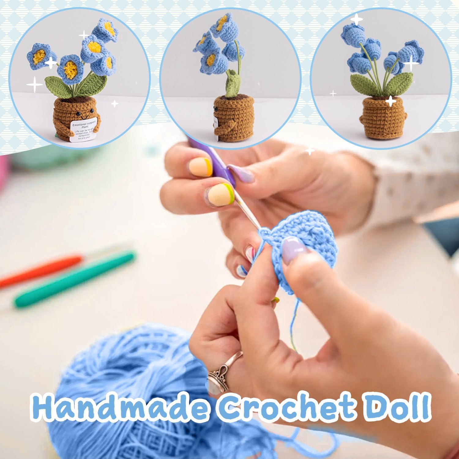 Handmade Positive Flower Crochet - Life is Tough But So are You - Inspirational Gift for Women - Thank You, Appreciation, Positive Gift for Teacher, Mom, Friend, Coworker - Knitted Decor - Image 4