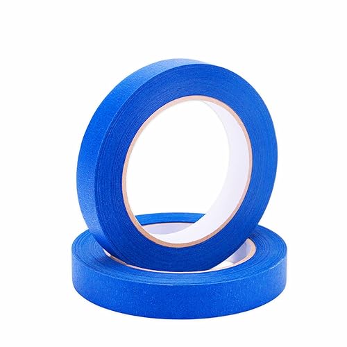 Miniatura 6 de Lichamp Cinta adhesiva azul de 3/4 de pulgada, paquete de 2 cintas adhesivas azules de 3/4 pulgadas x 55 yardas x 2 rollos (110 yardas en total)