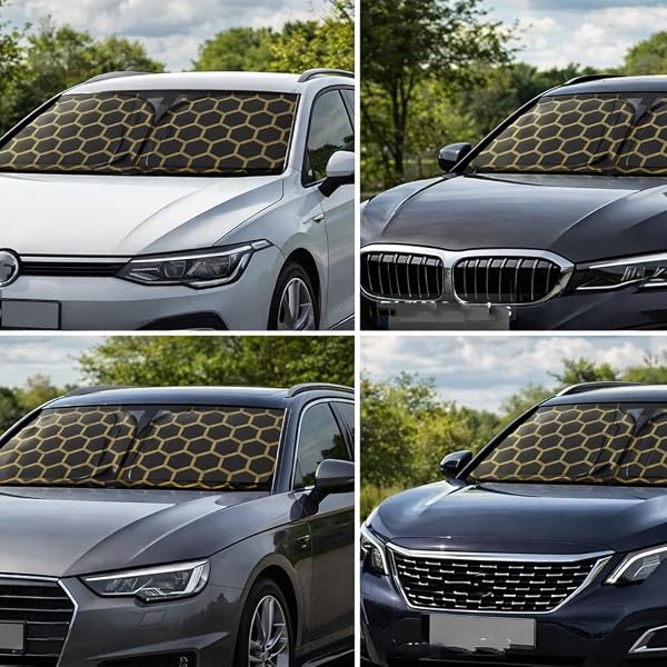 Parasol Coche Delanter, Protector Solar para Parabrisas, Anti-UV y Térmico, Compatible con Coches y SUVs 142×70 cm - 3