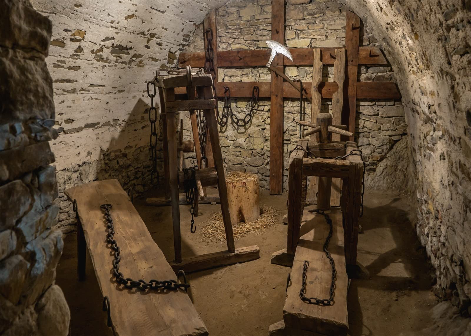BELECO Fotohintergrund Dungeon Burg – 3 X 2,5 M Stoff Mit Gothic-Mittelalter-Design