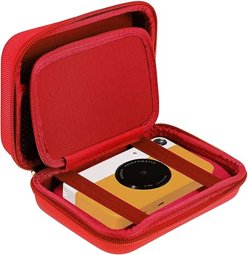 Navitech Funda rígida de viaje roja compatible con la impresora digital instantánea Kodak Smile