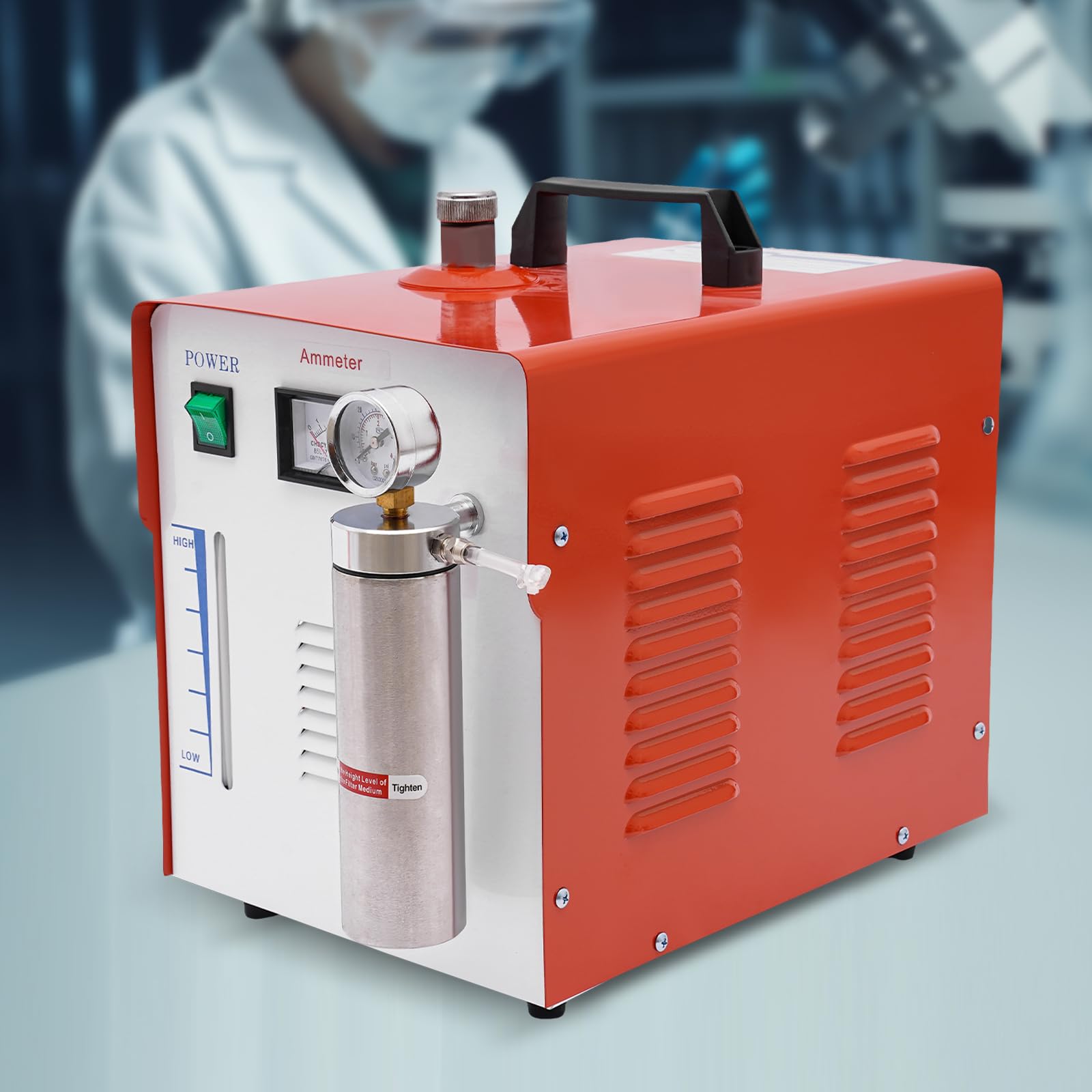 Saldatore di acqua di ossigeno, Lucidatore di fiamma, Lucidatrice acrilica, Con Misuratore di potere, Pressione E Misuratore di volume dell'acqua, 75 L/h 200W, Per Lezioni Sperimentali