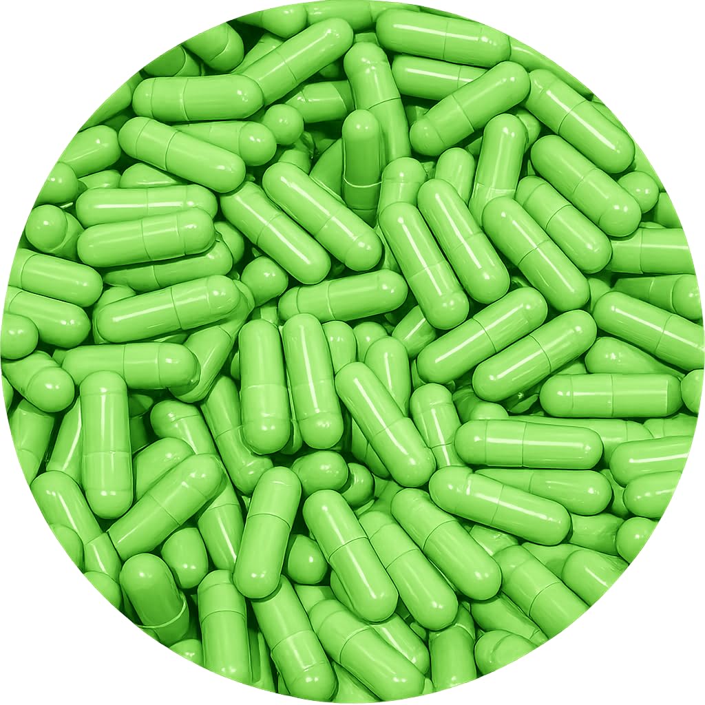 Capsule vegetariane vuote HPMC misura 0, capsule vegane verdi mela per riempimento automatico e creazione di integratori fai da te (10000)
