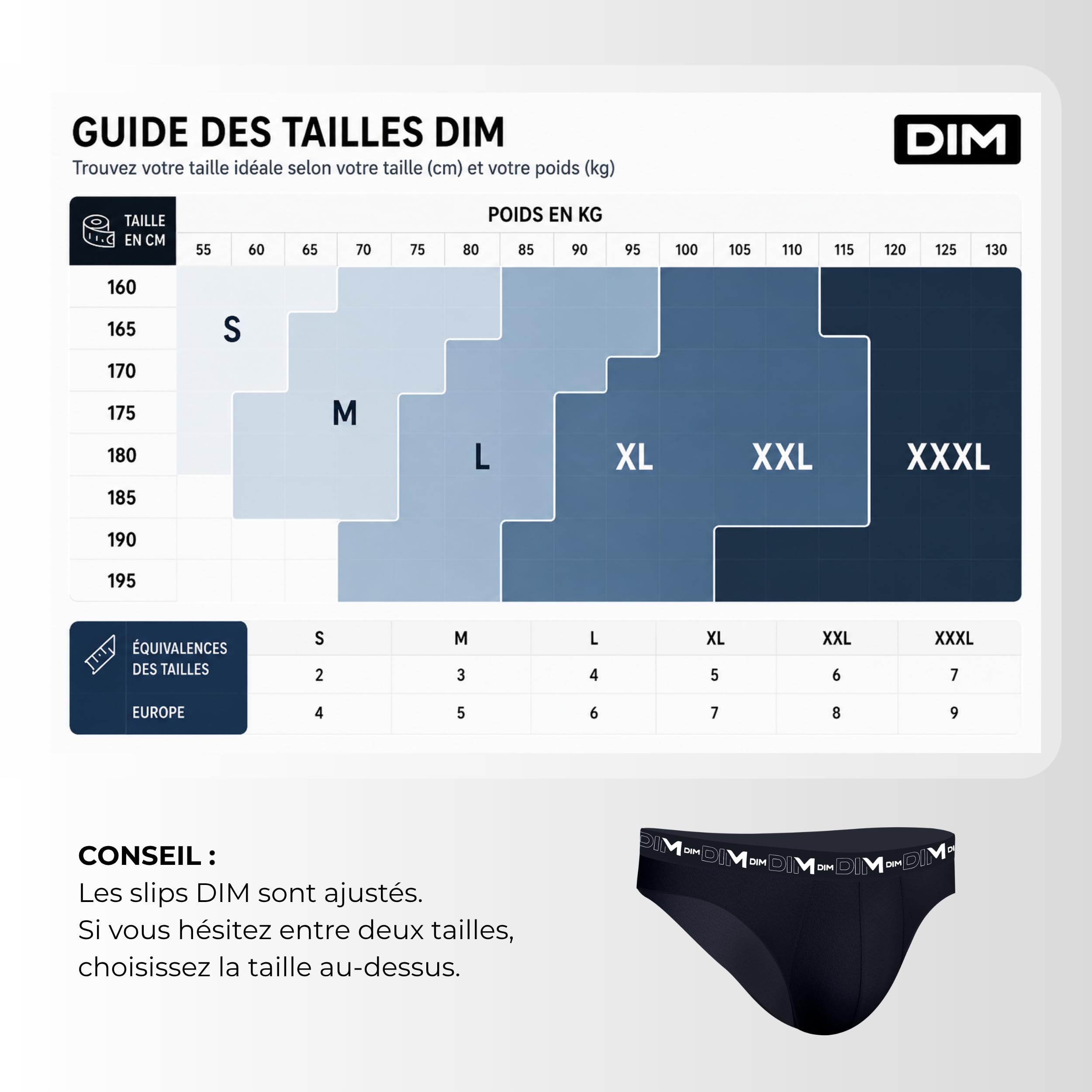 DIM Herren Slip 6er Pack | Bequeme Stretch-Baumwolle | Täglicher Halt | Ohne Etikett