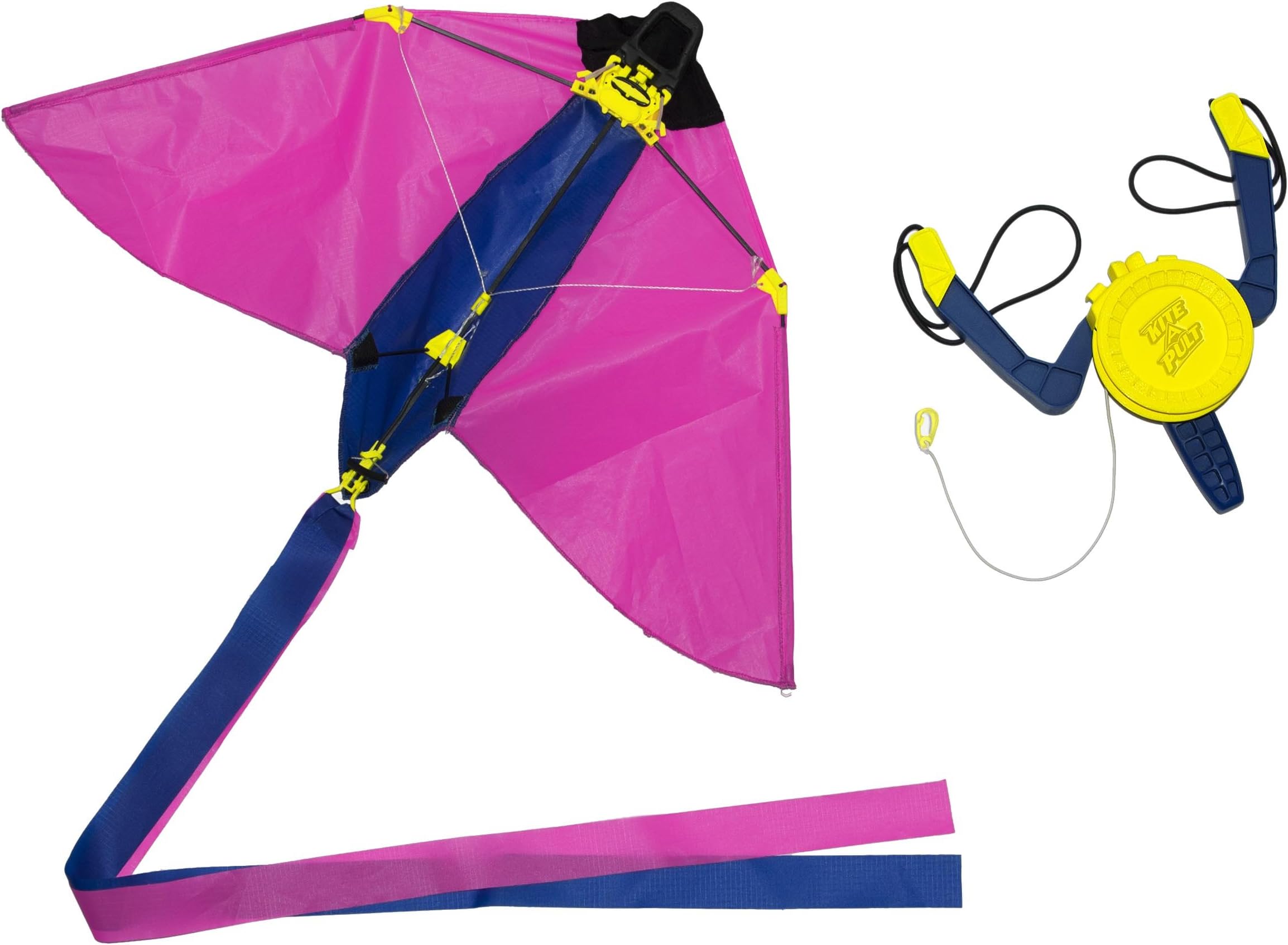 Tucker Toys Kite-A-Pult, Pink/Blue - The Launchable Transforming Kite