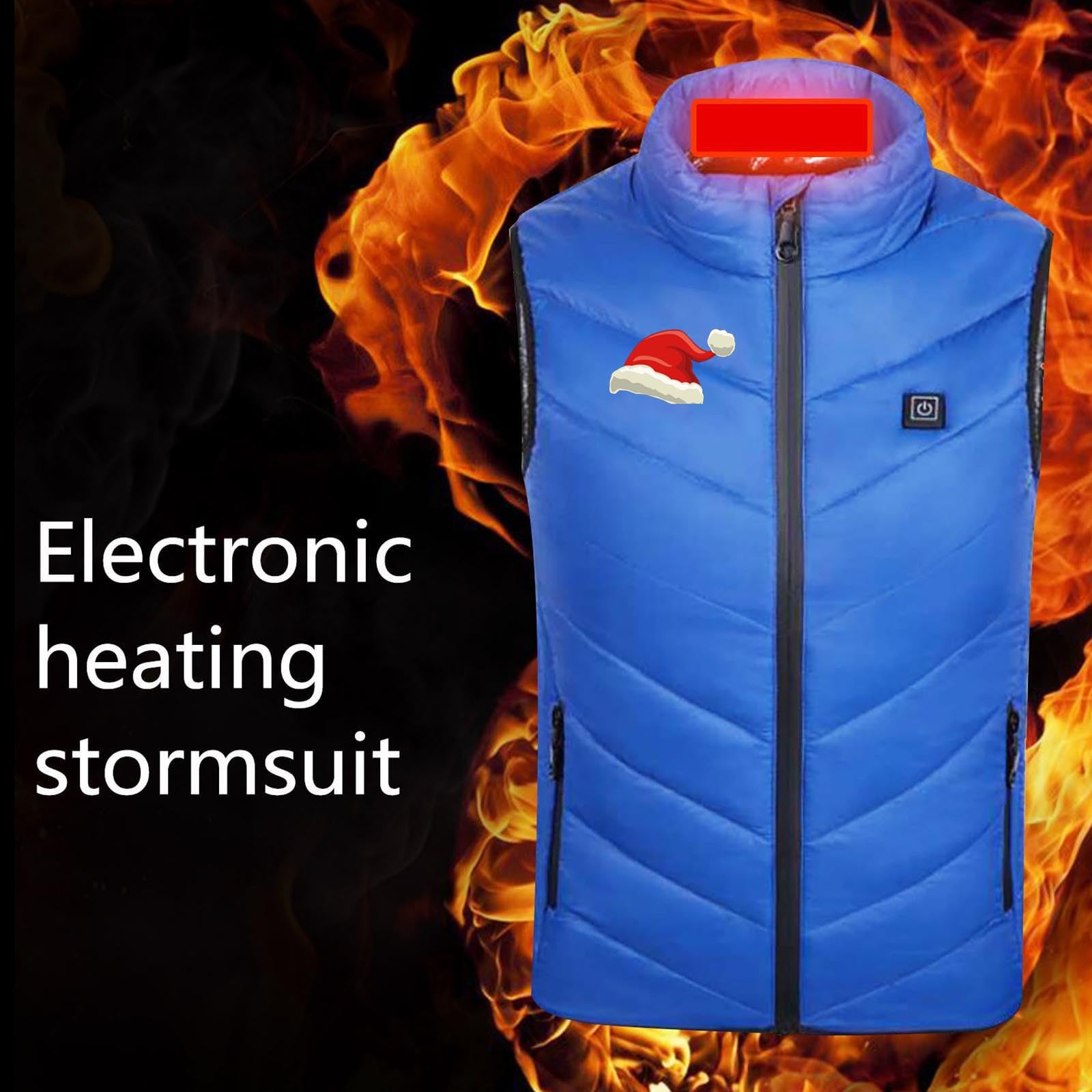 Gilet Chauffant USB Nu Enfants Garçons Filles Veste Chauffante 3 Températures Réglables avec Poches Doudoune Sans Manche imprimé Anime Vêtements Chauffants Lavable pour Ski Pêche Camping de Pêche