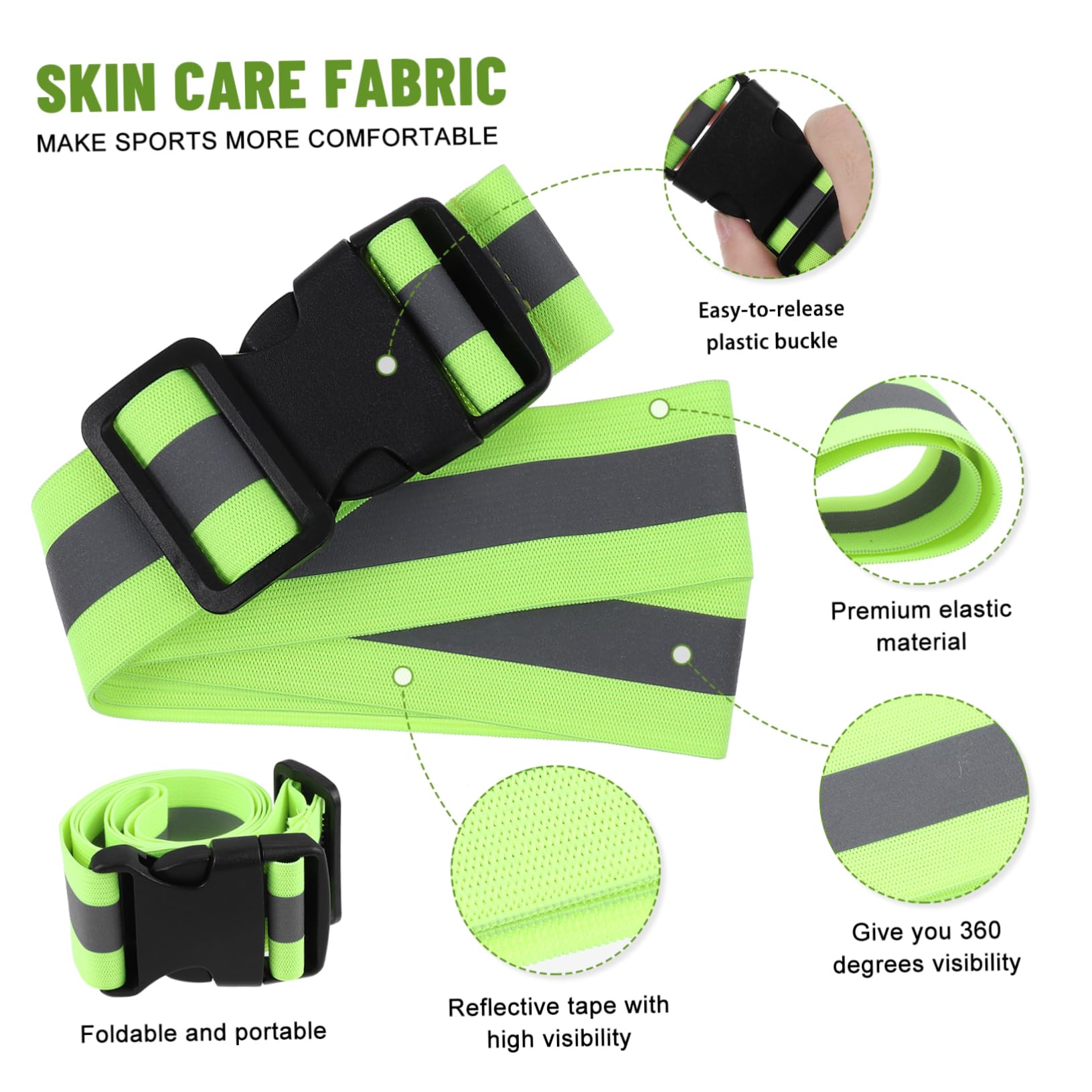 High Visibility Safety Reflective Sash A Substitute Reflective Belt AdjustableDurable Night Safety Walking Gear for Men Women Kids