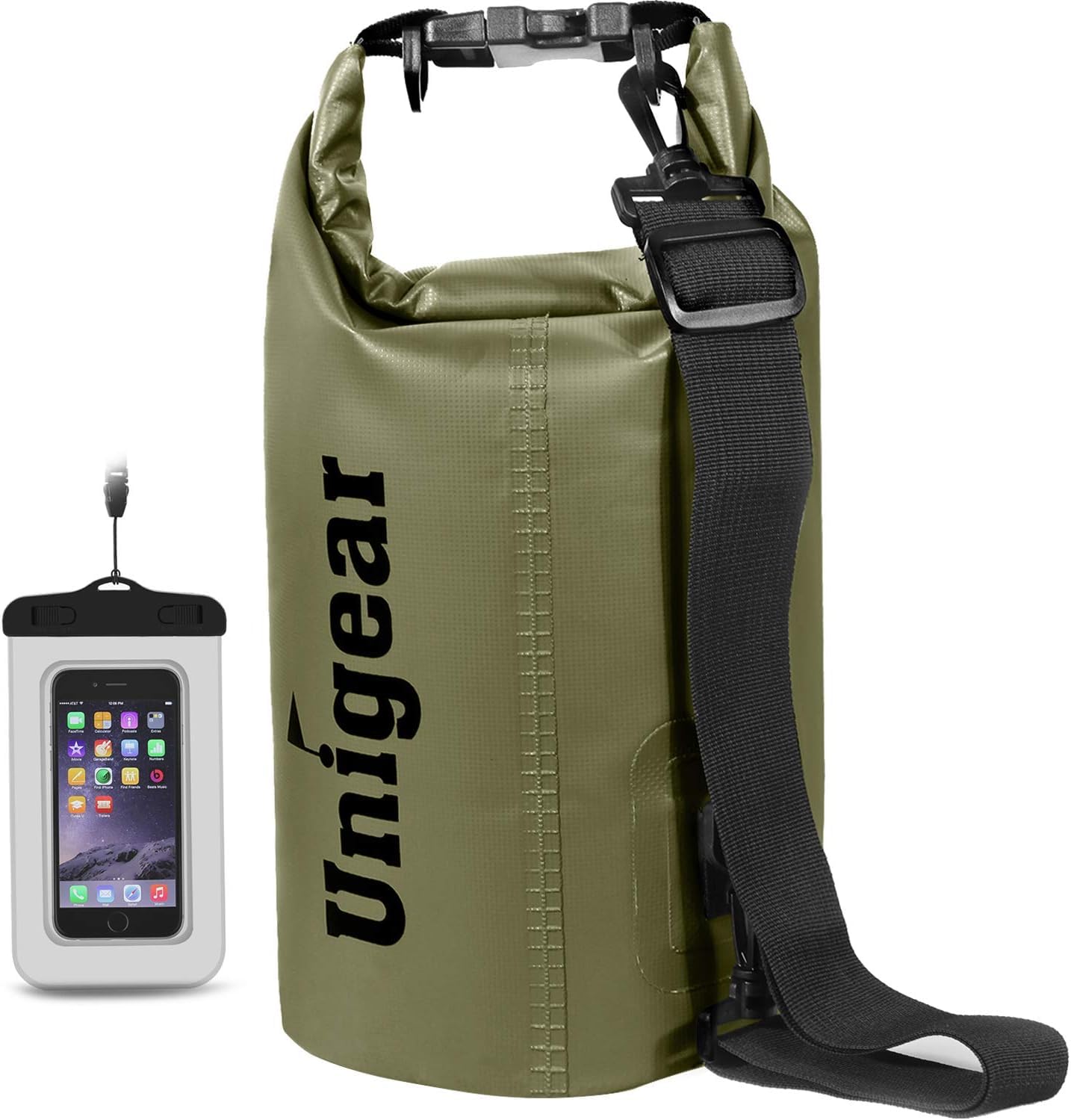 Unigear Bolsa Estanca 2L~40L Seca Impermeable + Funda De Movíl Camping Playa en oferta en Amazon