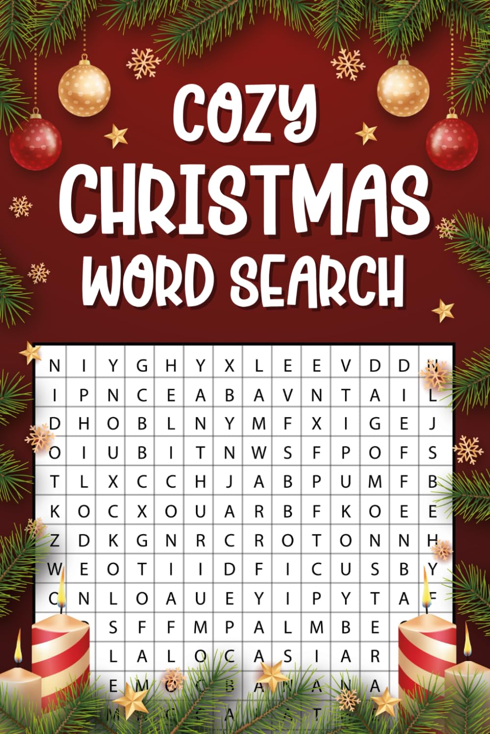 Seniors Christmas Gifts: Cozy Christmas Word Search For Adults Large Print: 1500+ Holiday-themed Words To Find, Winter Presents Book For Men & Women (Stocking Stuffers For Teens)