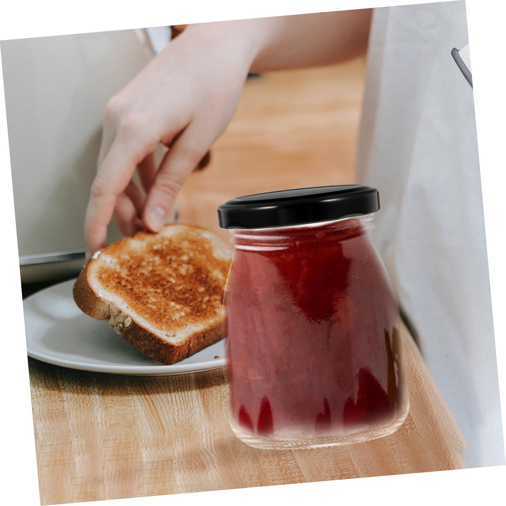 Ciieeo 10 Stück Teiliges Kleine Glasbehälter mit Metalldeckel Luftdichte Vorratsdosen für Küche Dessert Pudding Süßigkeiten Marmelade Vielseitige Aufbewahrung Sichere Glasflaschen