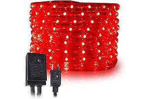 Outdoor Spiral Staircase Adorned with 288 Enchanting Red LED Rope Lights