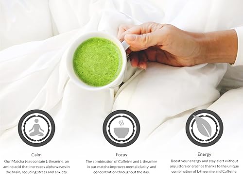 Miniatura 2 de DoMatcha - Polvo de matcha de té verde Summer Harvest - Fuente natural de antioxidantes cafeína y L-teanina promueve la concentración y la