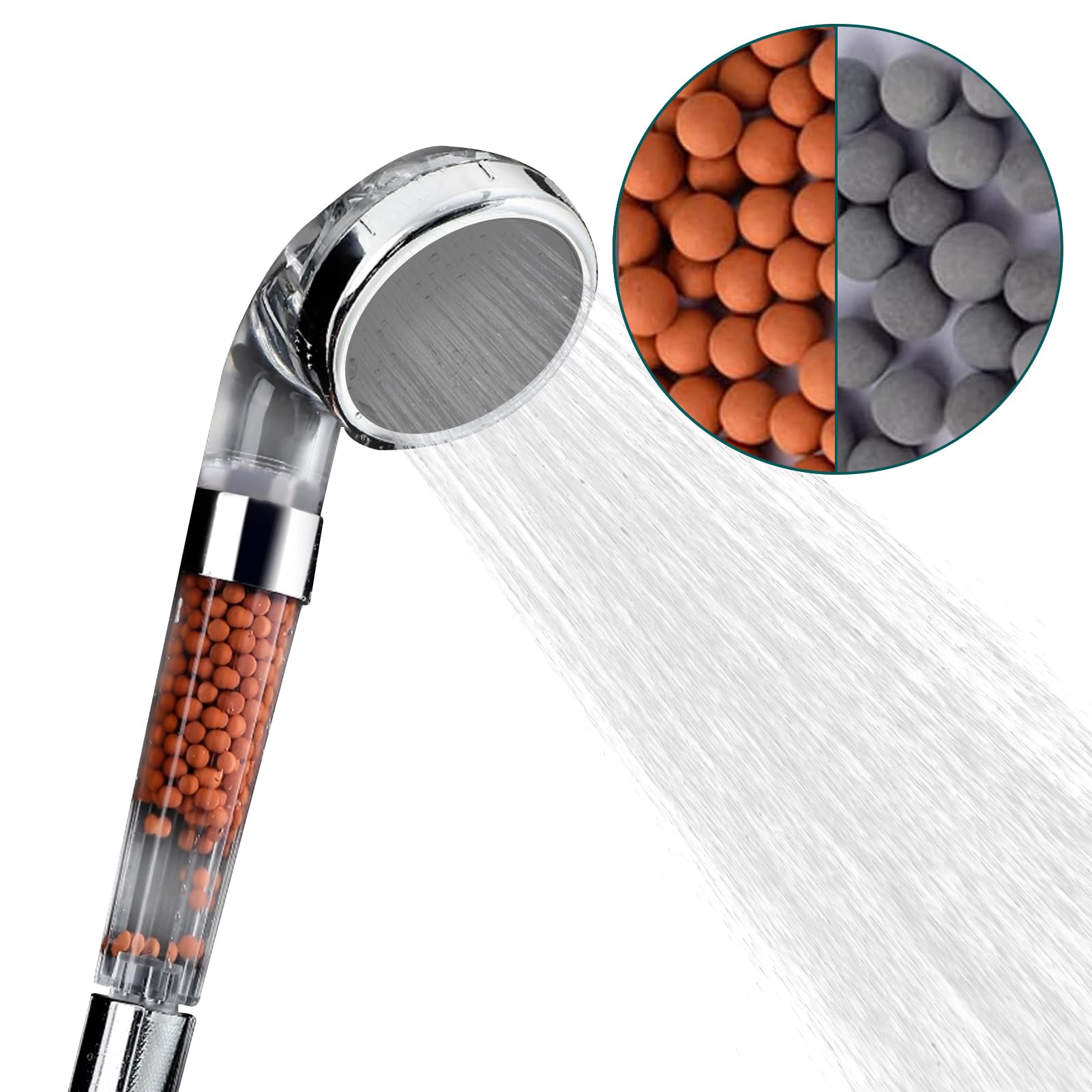 Demachytec Shower Head Powerful Flow with Beads Filter Pressure ...