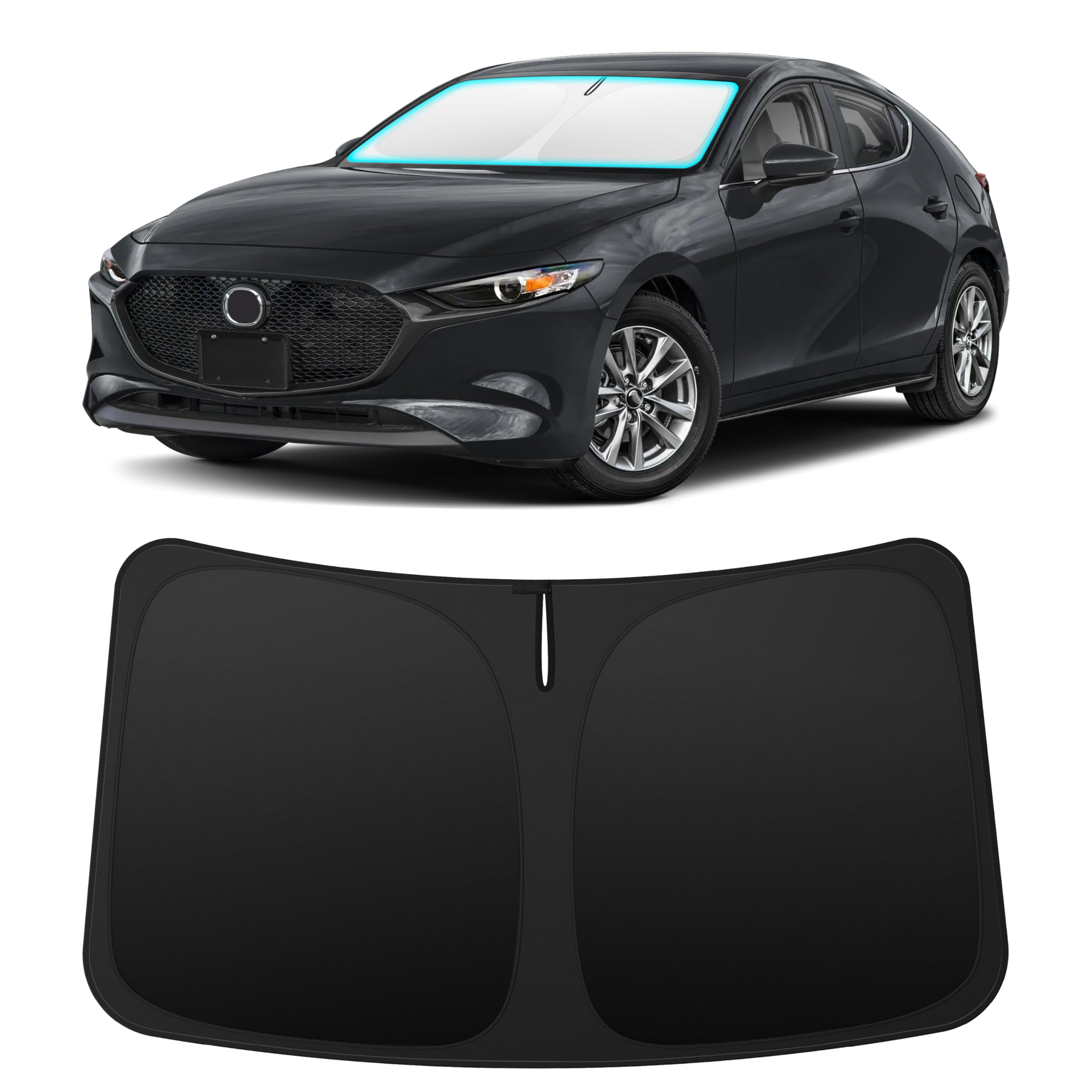 INSAUTO Custom Fit Windshield Sun Shade for Mazda 3 2019-2026