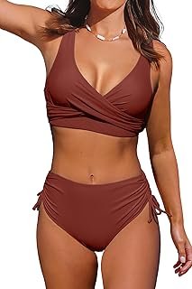Sponsored You’re seeing this ad based on the product’s relevance to your search query.Learn more about this advertisement Beachsissi Women's Cross Back Swimsuits, Leopard, Twist Front, Swimwear, Drawstring, Side Bikini Sets