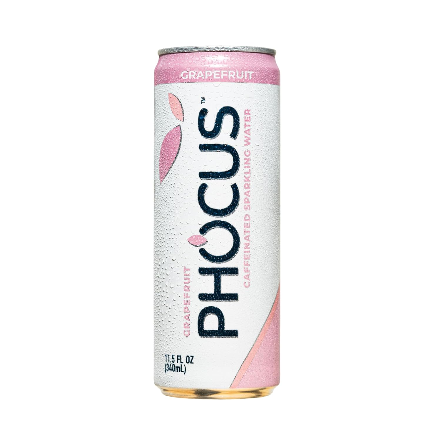 PHOCUS Caffeinated Sparkling Water, Grapefruit, 75mg Natural Caffeine Plus L-Theanine, Zero Sugar, Zero Calories, No Artificial Sweeteners, 11.5 fl oz Cans (Pack of 12)