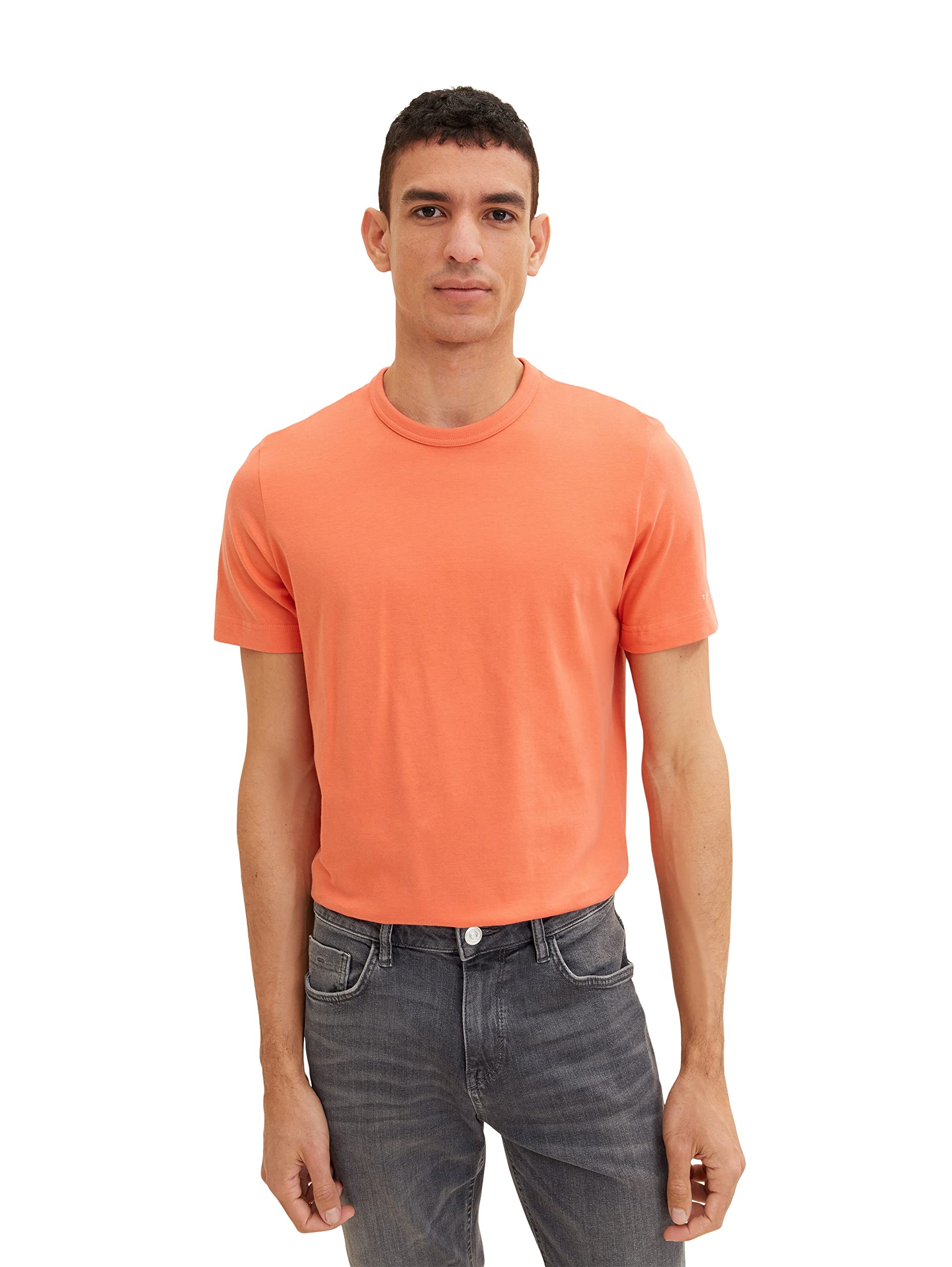 TOM TAILOR Herren Basic T-Shirt aus Baumwolle