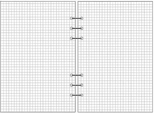 Miniatura 126 de Recambio de planificador A5 negro en blanco, insertos de planificador A5, repuesto de carpeta de 6 anillas, papel negro para carpeta recargable En