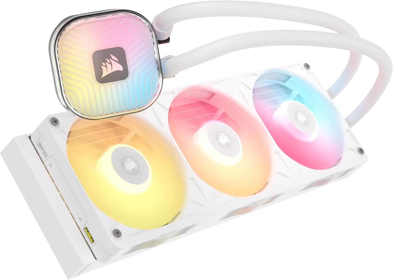 iCUE Link Titan II 360 RX RGB AIO Liquid CPU Cooler – White | RX II RGB Unified Fans Included, AMD AM5/AM4, Intel LGA 1954/1851/1700, FlowDrive Gen 2 Pump, System Hub Included