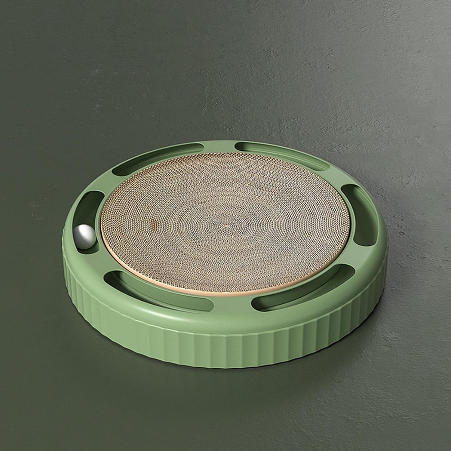 review Cat Scratchers Cardboard Scratch Pad Nest Sofa Lounger Couch Interactive Toy Ball Track Toy Scratching Lounge Bed for Sleeping Grinding Claw, Green