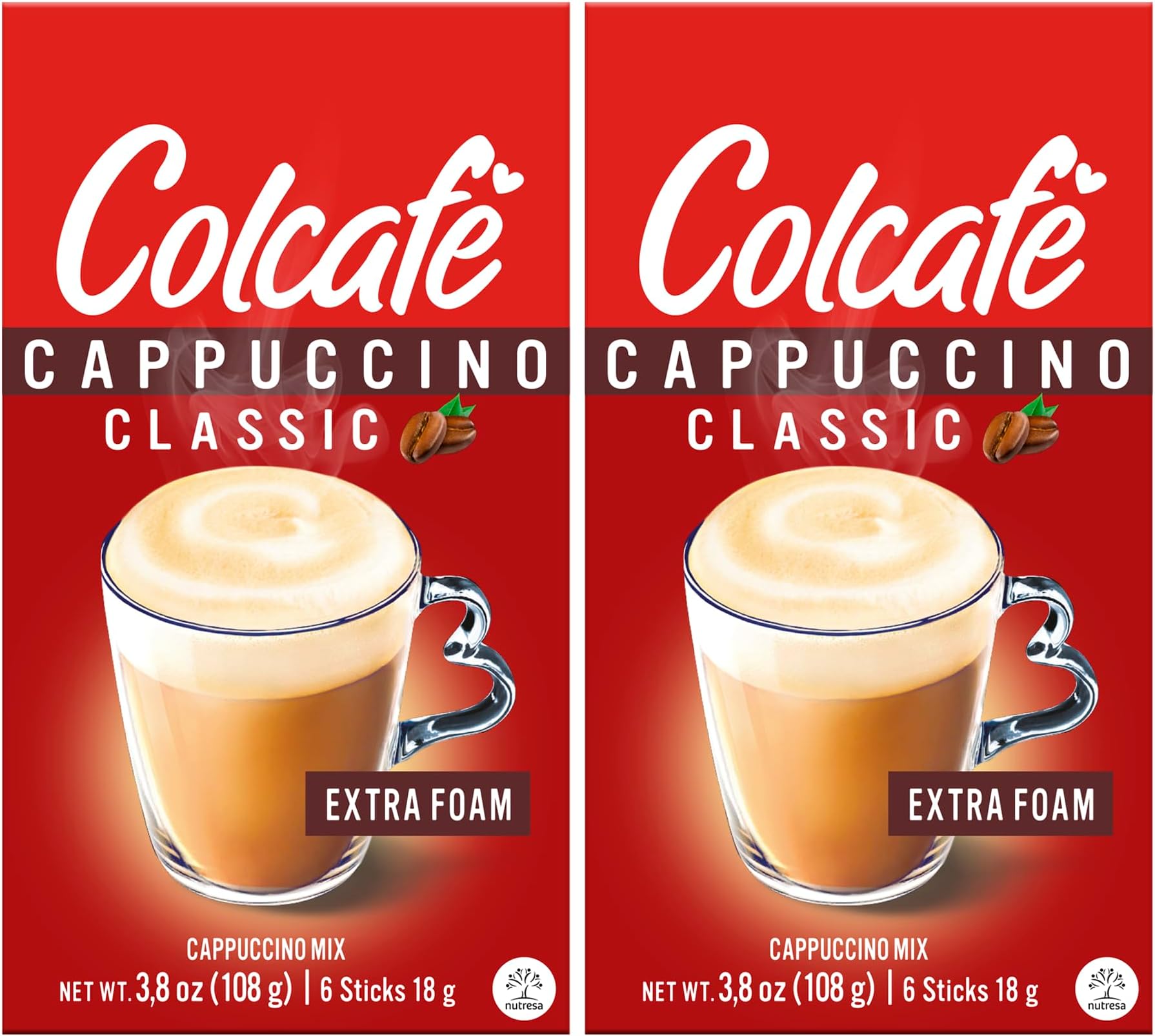 - Instant Classic Cappuccino, 6 sticks per pack, Pack of 2