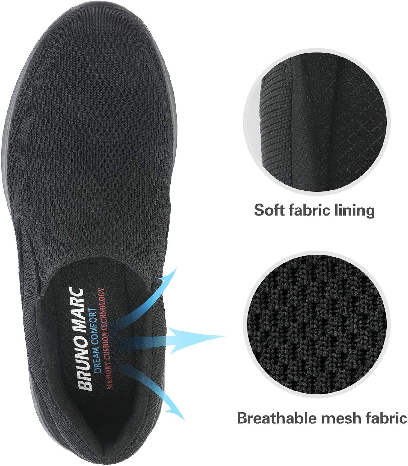  | Bruno Marc Men's Slip-On Canvas Sneaker Loafer Lightweight Walking Shoes | Loafers & Slip-Ons