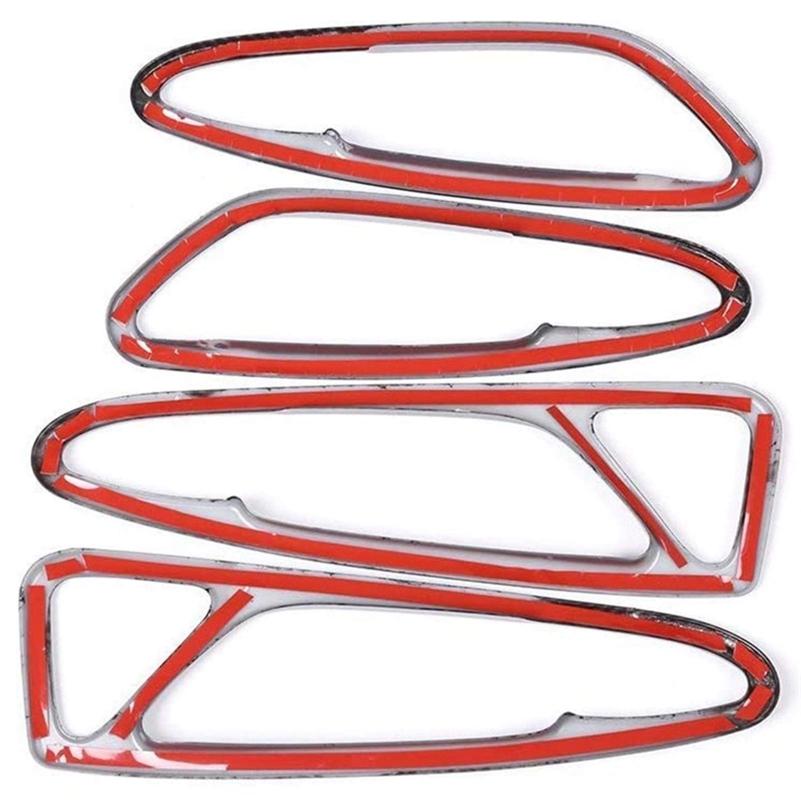 ABS ABS Fibra di carbonio Stile Car Interior Door Handle Frame Trim, for Alfa Romeo, for Stelvio 2017-2019