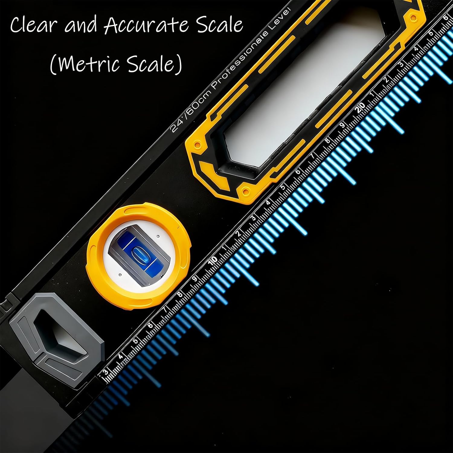 32 inch Level,Powerful Magnetic,Aluminum Alloy,3 Bubble Level,Metric Scales.