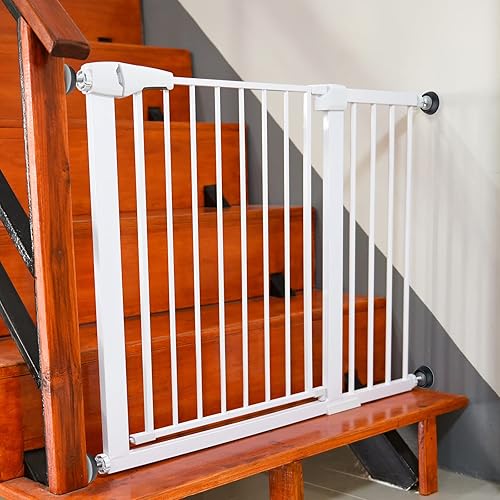 Miniatura 4 de Paquete de 4 protectores de pared para puerta de bebé, para puerta de seguridad montada a presión, protege paredes y puertas de puertas de mascotas