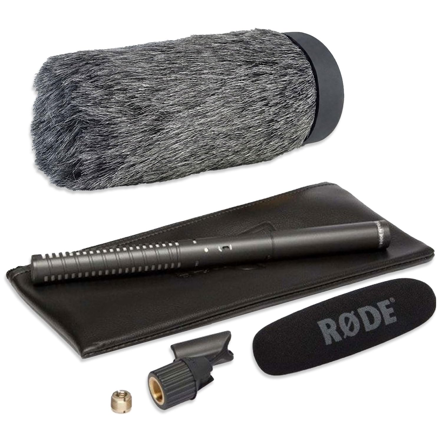 Rode mikrofon NTG-2 kierunkowy z keepdrum futrzana ochrona przed wiatrem