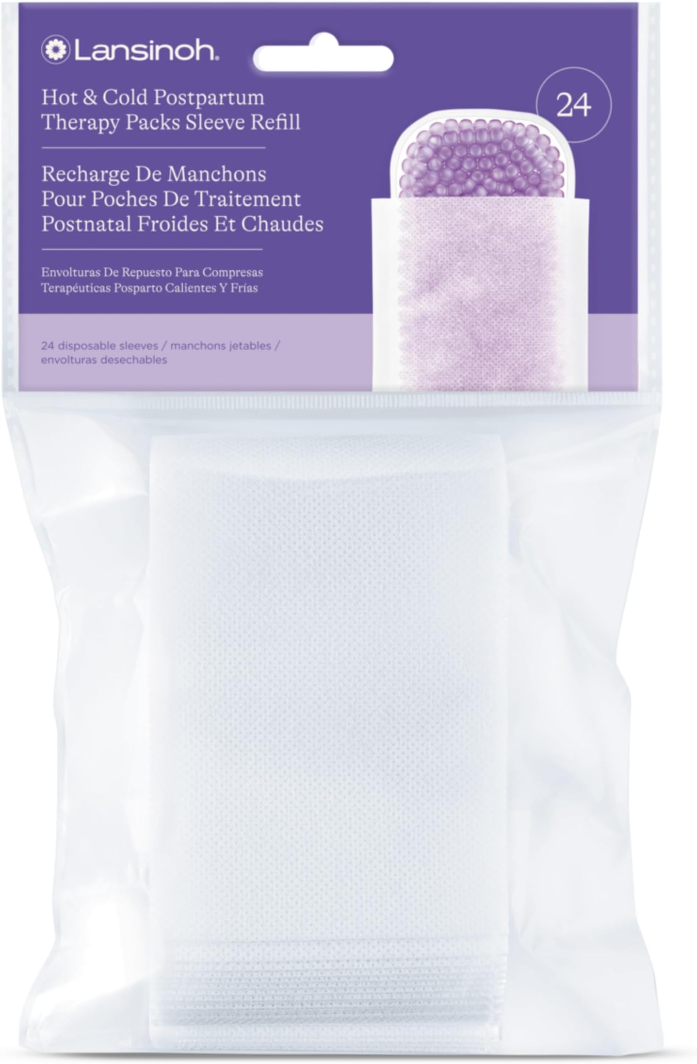 Hot & Cold Postpartum Therapy Packs Disposable Sleeve Refill, 24 Count